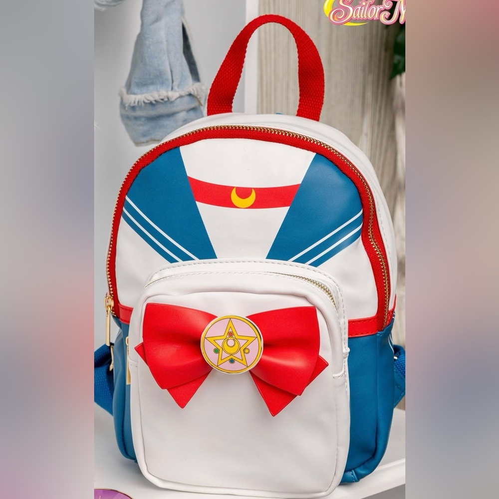 NWT Toei Animation Sailor Moon Inspired Backpack with Red Bow